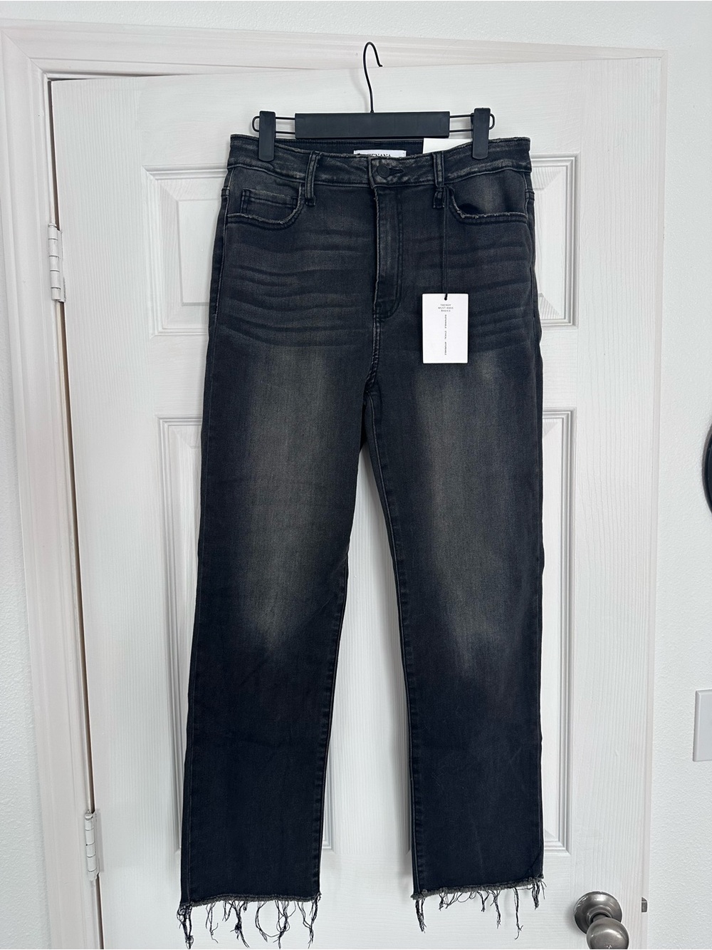 NWT Women’s Zenana Outfitters Washed Black Straight Jeans